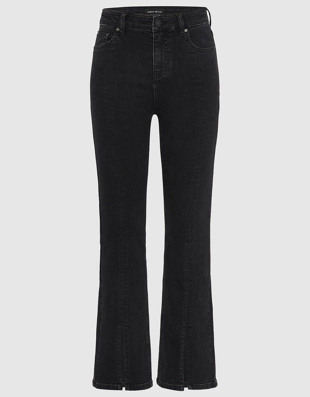 Split Hem Straight Jeans sold by Urban Revivo