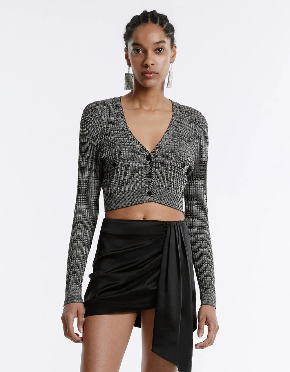 Cropped Printed Cardigan sold by Urban Revivo product image thumbnail 3