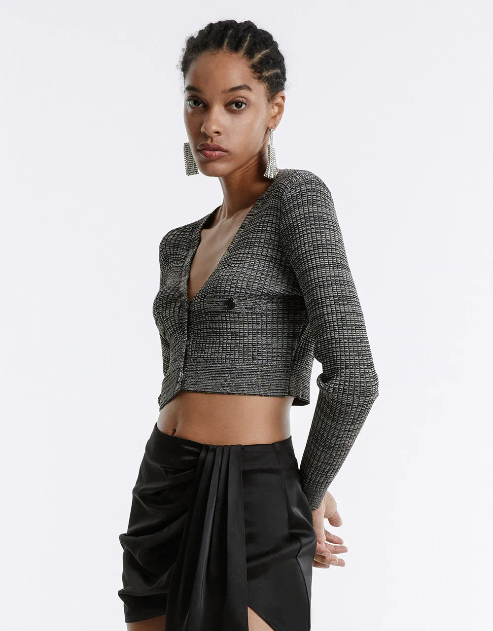 Cropped Printed Cardigan sold by Urban Revivo product image thumbnail 4