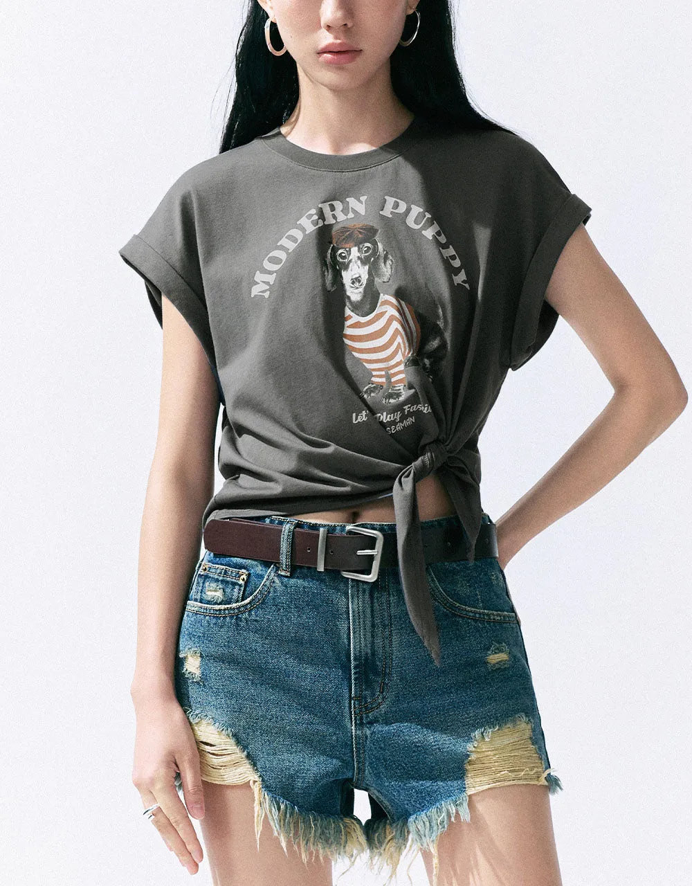Printed Crew Neck T-Shirt sold by Urban Revivo product image thumbnail 2