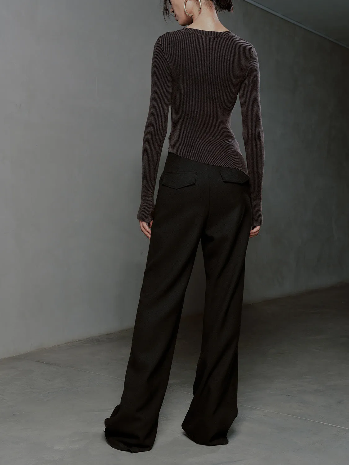 Crew Neck Skinny Knitted T-Shirt sold by Urban Revivo product image thumbnail 4