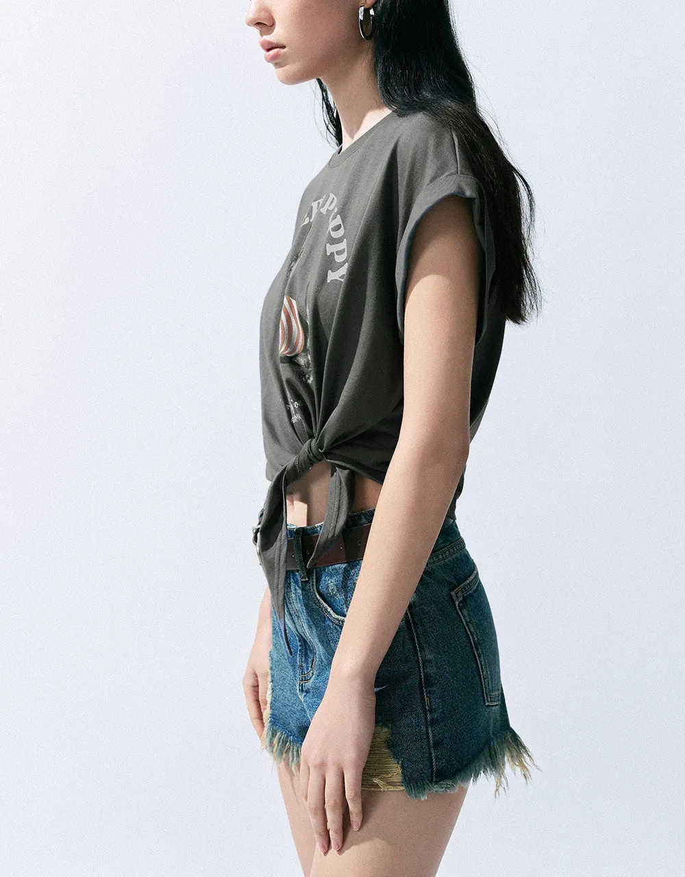 Printed Crew Neck T-Shirt sold by Urban Revivo product image thumbnail 3
