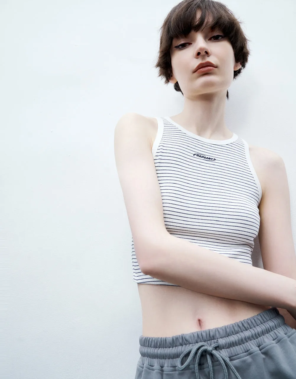 Racer Striped Knitted Tank Top sold by Urban Revivo product image thumbnail 3