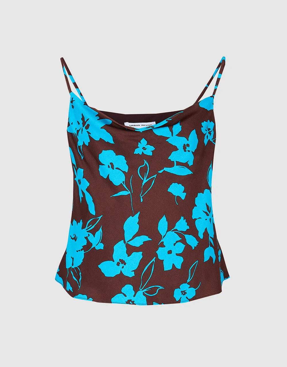 Floral Print Cowl Neck Cami Top sold by Urban Revivo