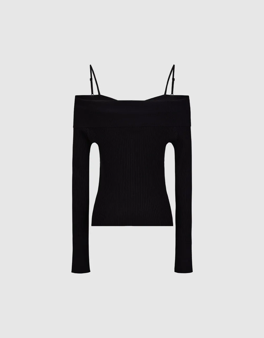 Off-Shoulder Knitted T-Shirt sold by Urban Revivo product image thumbnail 5