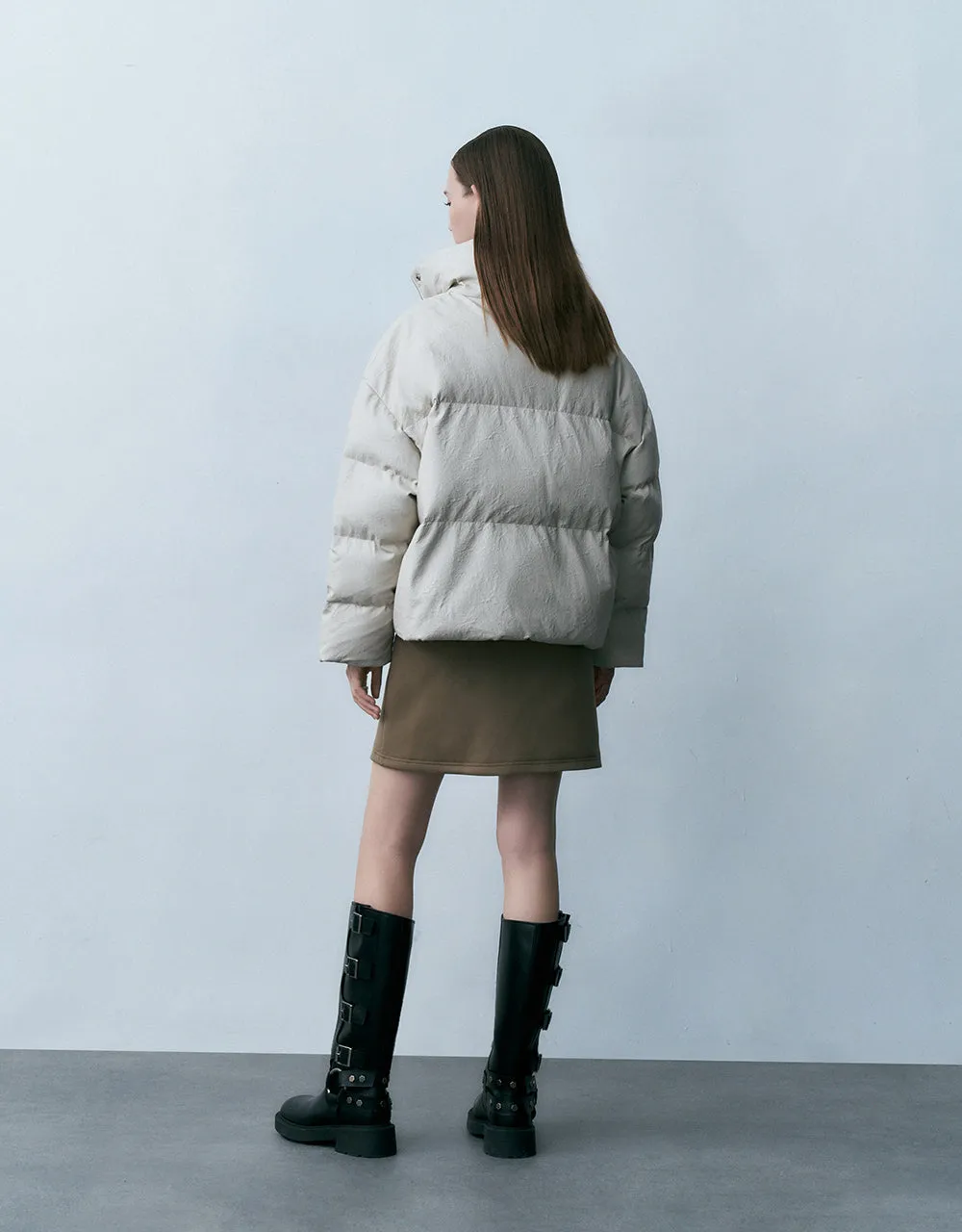 Stand Collar Straight Down Jacket sold by Urban Revivo product image thumbnail 4