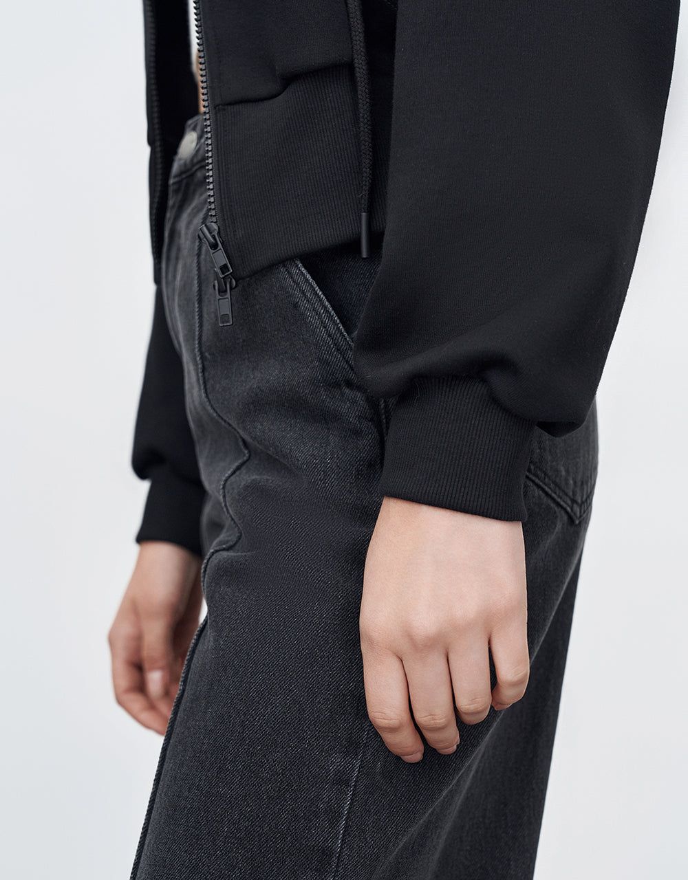 Zipper Front Hooded Knitted Jacket sold by Urban Revivo product image thumbnail 4