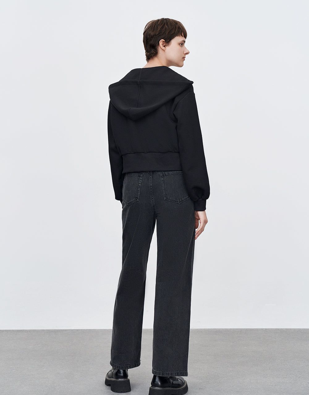 Zipper Front Hooded Knitted Jacket sold by Urban Revivo product image thumbnail 5