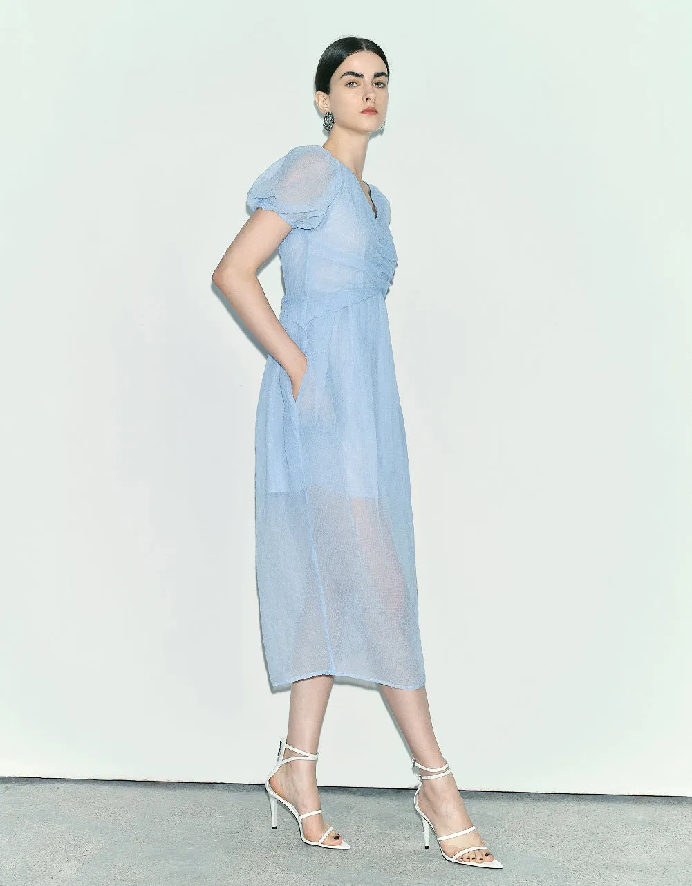 V-Neck Skater Dress sold by Urban Revivo product image thumbnail 3