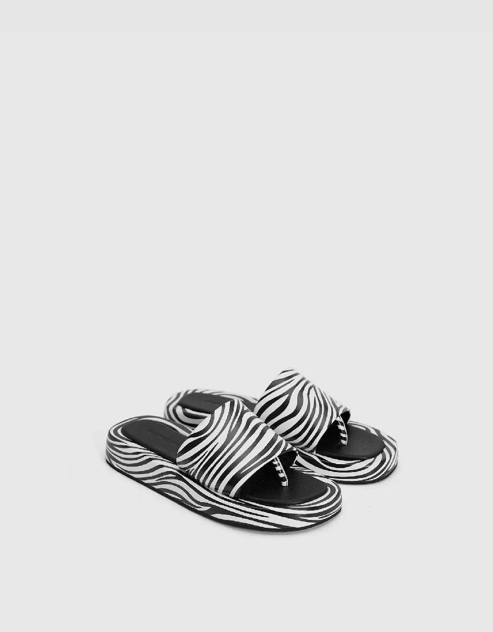 Zebra-Striped Slippers sold by Urban Revivo