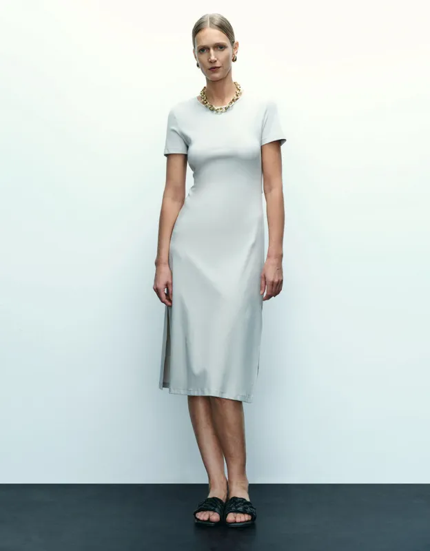 Crew Neck Skinny Knitted Dress sold by Urban Revivo