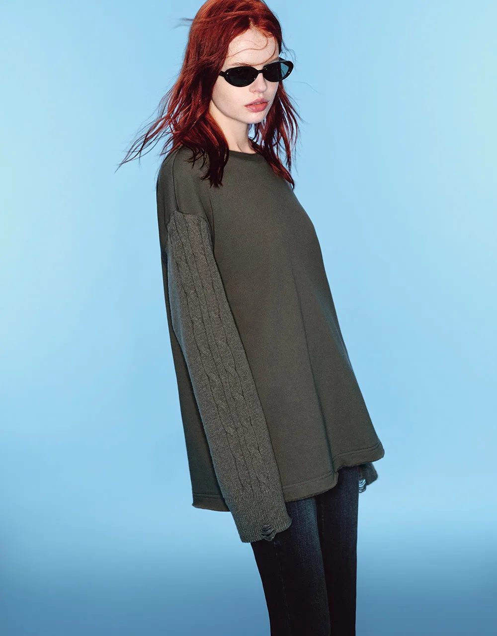 Ripped Loose Knitted T-Shirt sold by Urban Revivo product image thumbnail 3