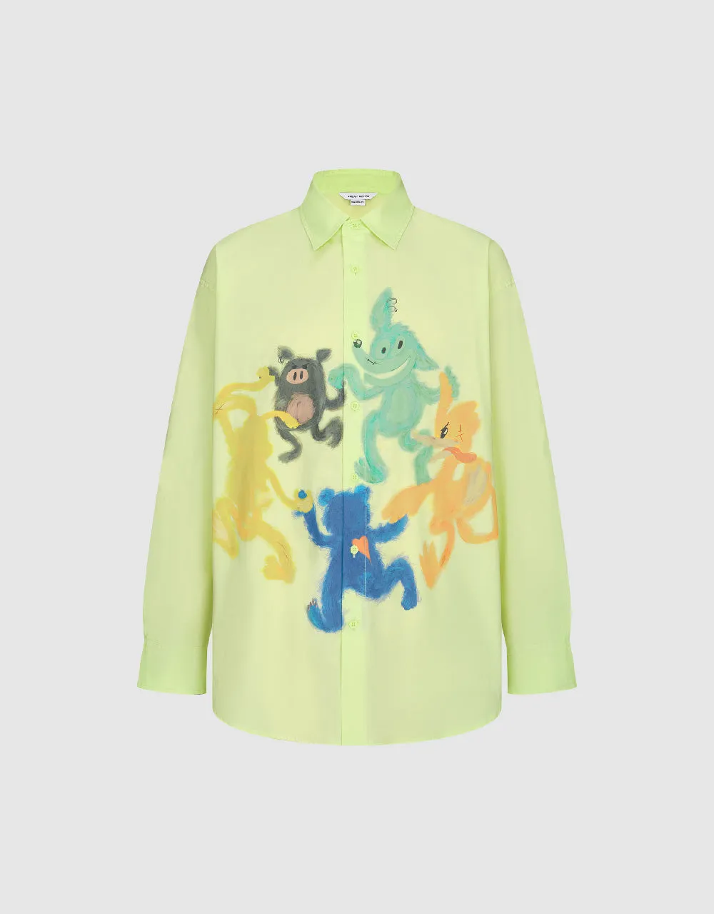 Cartoon Printed Oversized Shirt sold by Urban Revivo