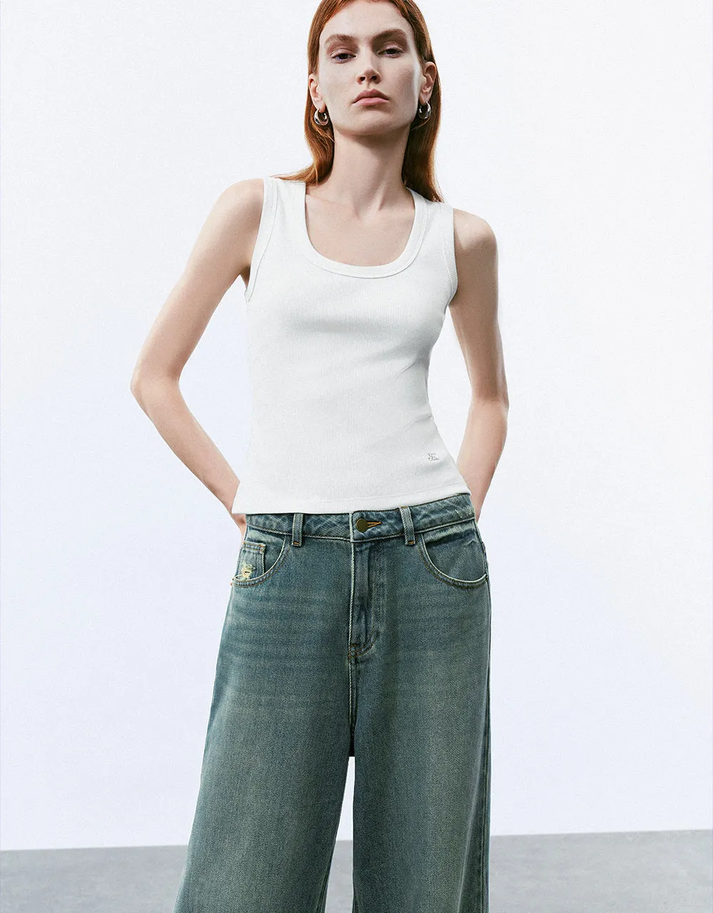 U Neck Skinny Tank Top sold by Urban Revivo product image thumbnail 3