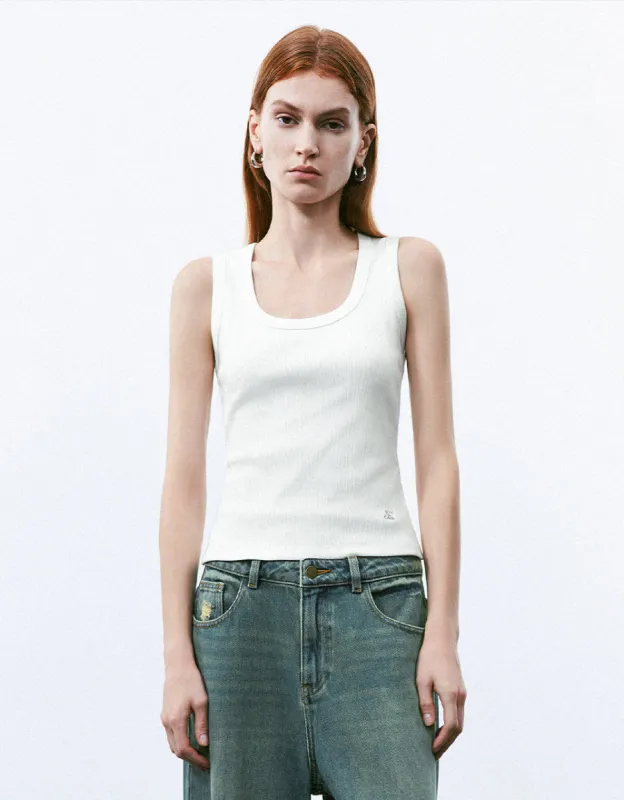 U Neck Skinny Tank Top sold by Urban Revivo