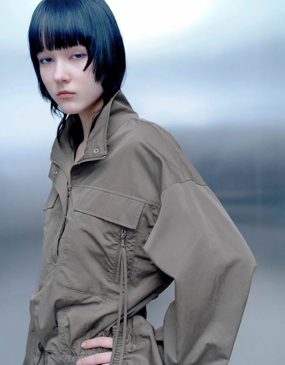 Muti Pockets Stand Collar Straight Dress sold by Urban Revivo product image thumbnail 5