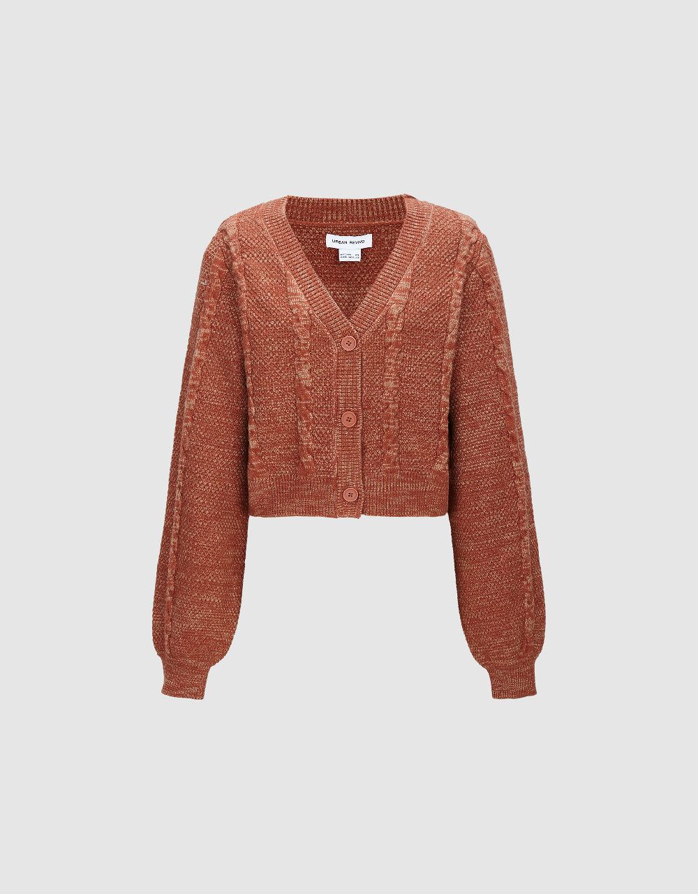 Drop Shoulder Sleeve V-Neck Knitted Cardigan sold by Urban Revivo product image thumbnail 5