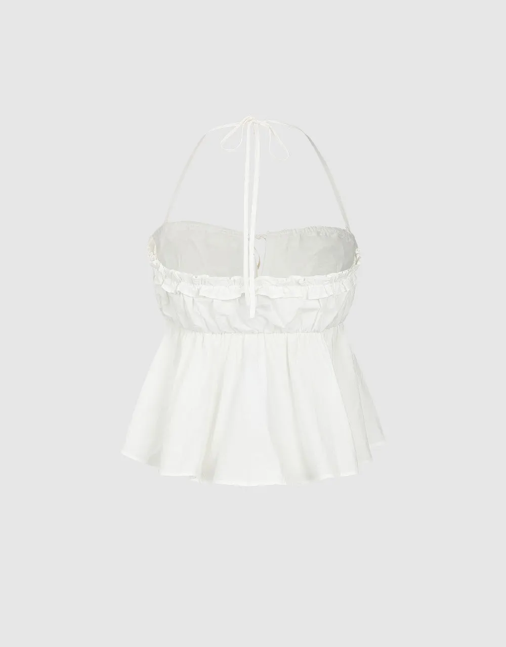 Sleeveless Halter Neck Lace Up Blouse sold by Urban Revivo product image thumbnail 5