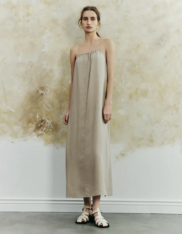 Sleeveless Straight Denim Dress sold by Urban Revivo