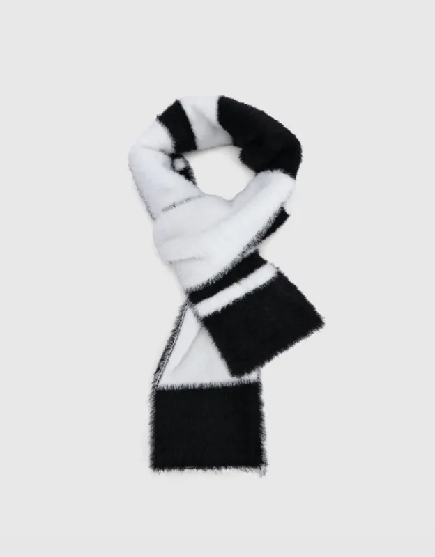 Two Toned Furry Long Scarf sold by Urban Revivo