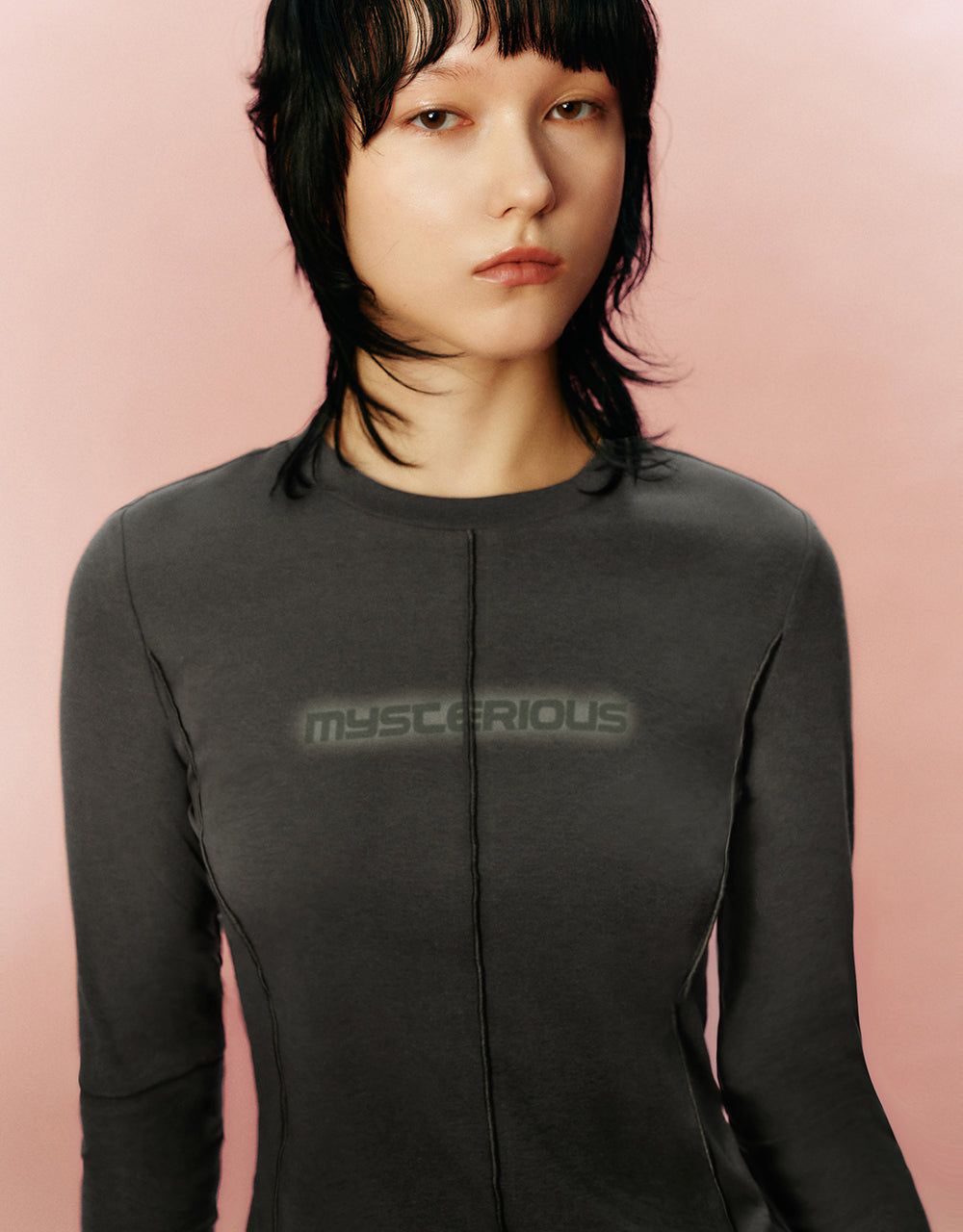 Letter Printed Crew Neck Skinny T-Shirt sold by Urban Revivo product image thumbnail 4