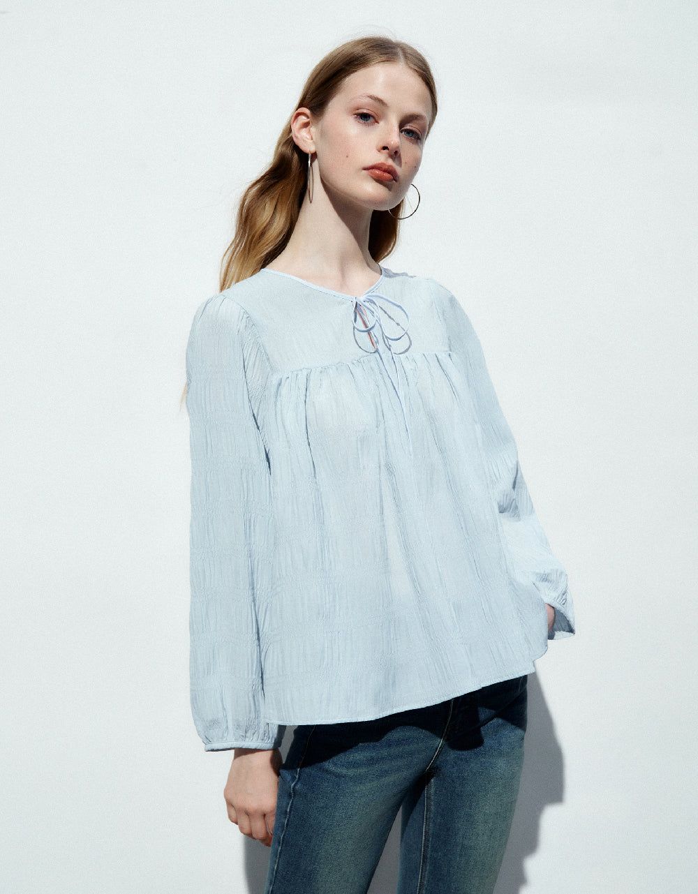 Textured Crew Neck Overhead Shirt sold by Urban Revivo