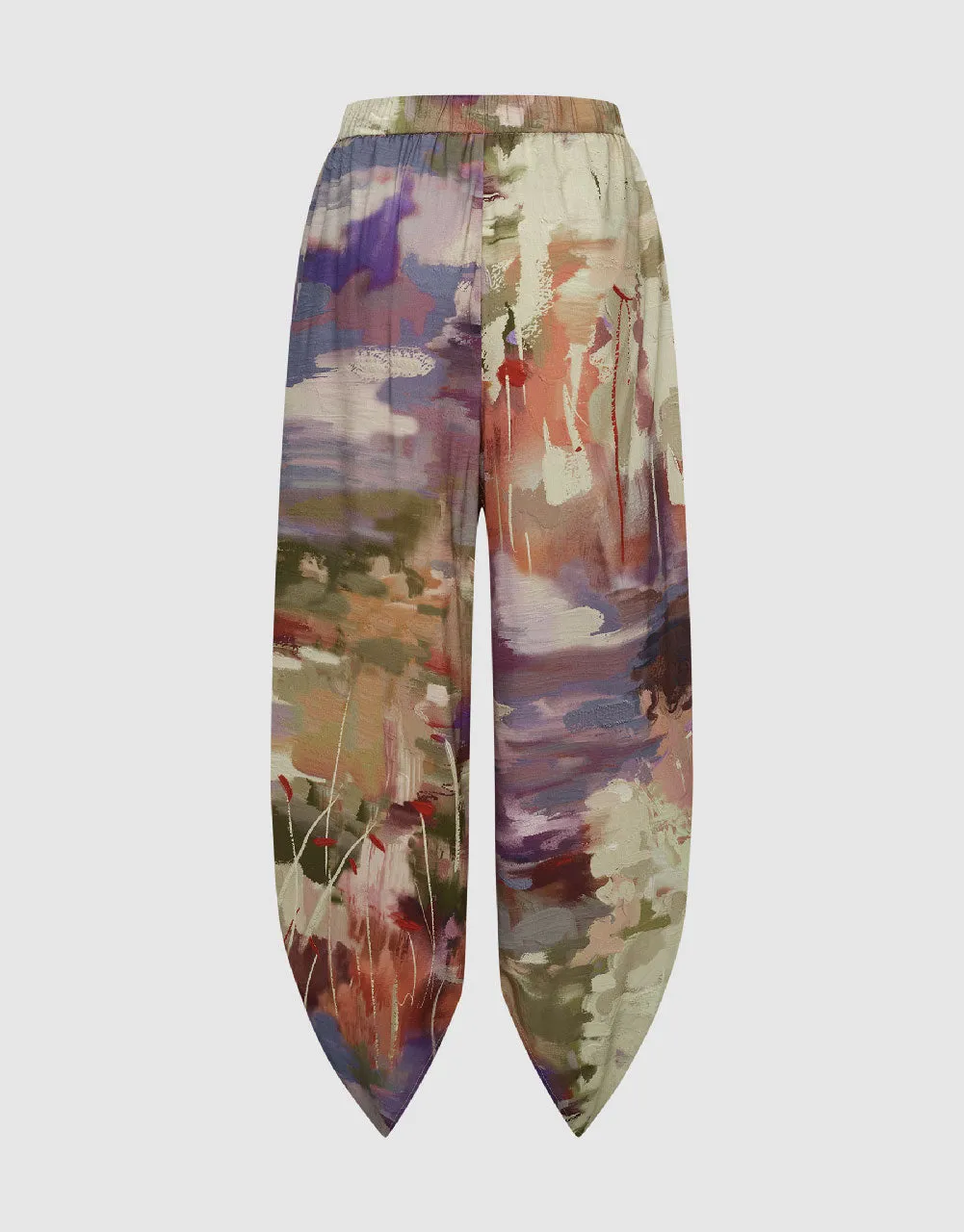 Printed Elastic Waist Carrot Fit Pants sold by Urban Revivo product image thumbnail 3