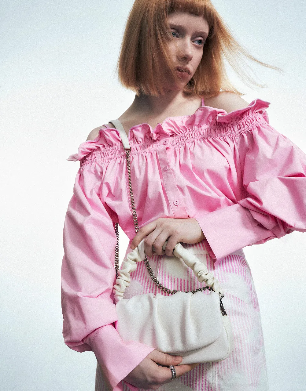 Frill Trim Off-Shoulder Shirt sold by Urban Revivo product image thumbnail 5