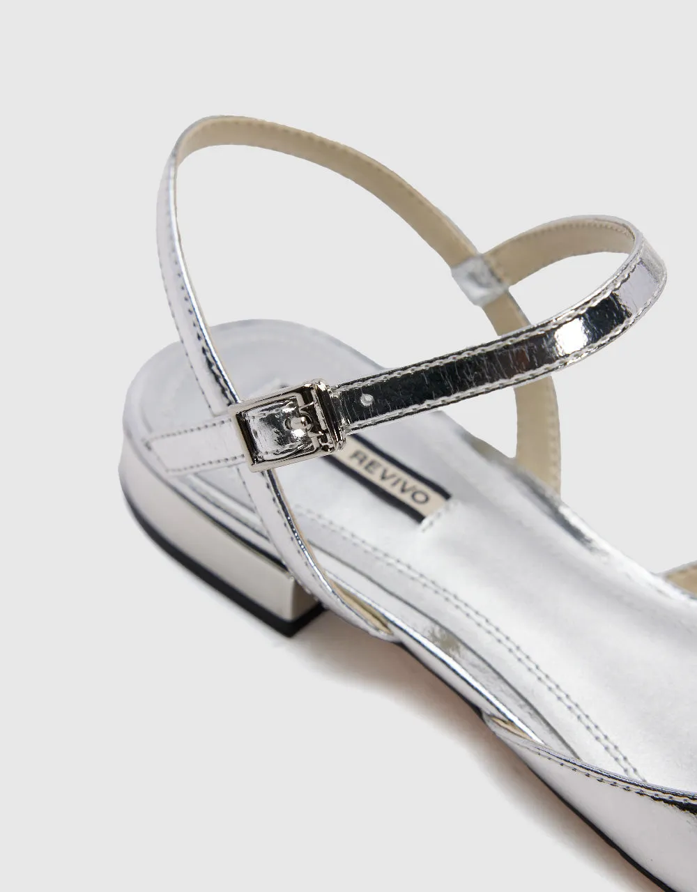 Rhinestone Buckle Décor Pointed Toe Slingbacks sold by Urban Revivo product image thumbnail 5