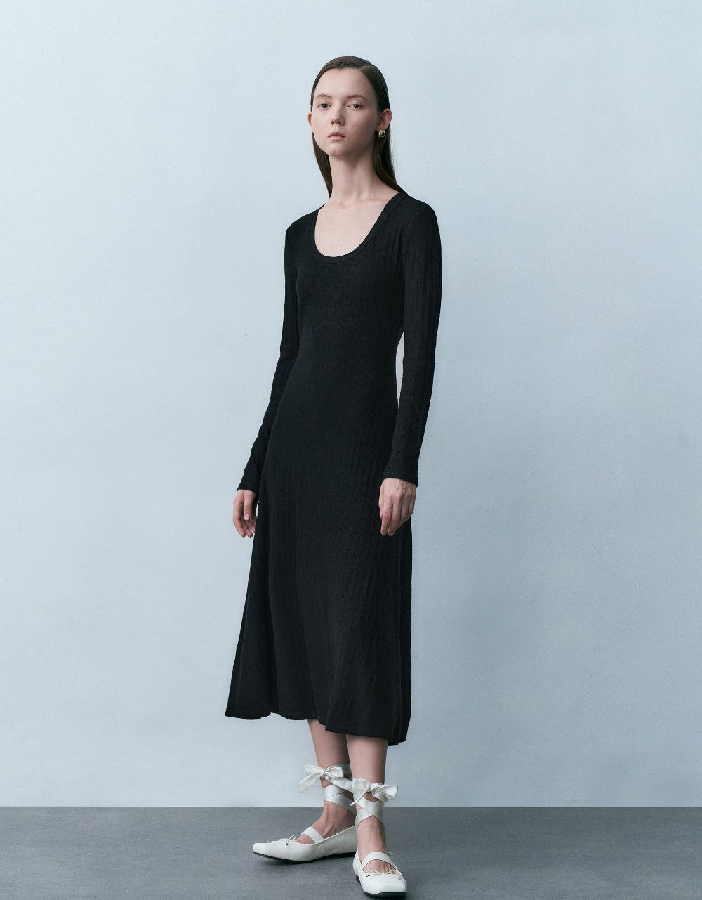 Drop Shoulder Sleeve U Neck Skater Dress sold by Urban Revivo