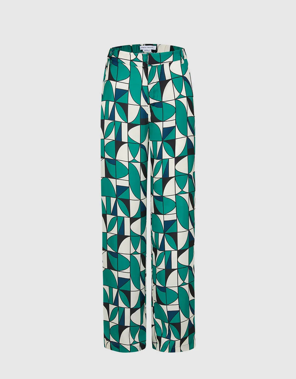 Geometric Print Wide Leg Pants sold by Urban Revivo