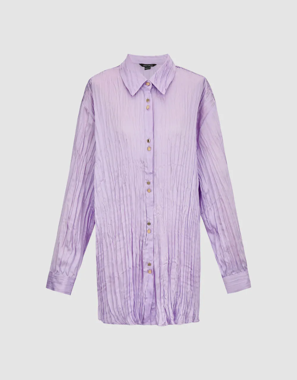Ruched Button Up Straight Shirt sold by Urban Revivo product image thumbnail 2