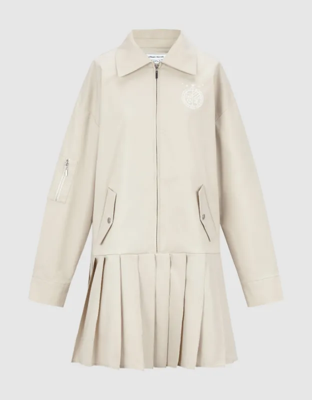 Drop Shoulder Sleeve Lapel A-Line Dress made by Urban Revivo