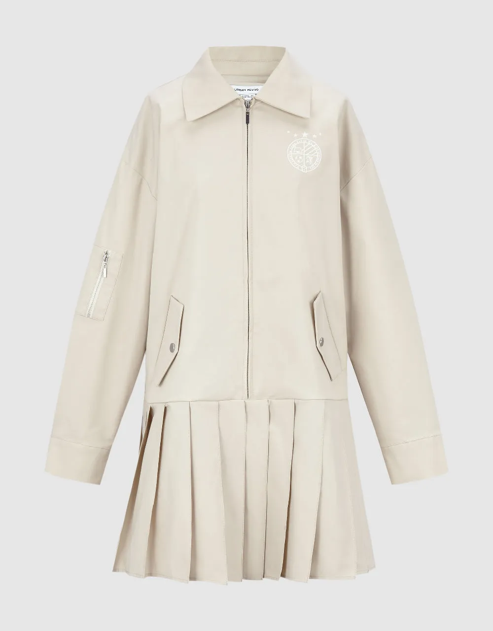 Drop Shoulder Sleeve Lapel A-Line Dress sold by Urban Revivo