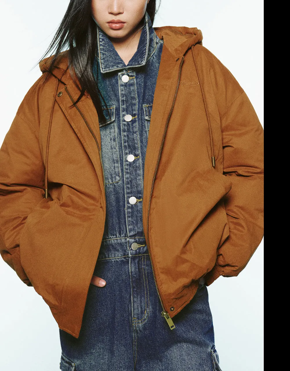 Zipper Front Loose Padded Coat sold by Urban Revivo product image thumbnail 5