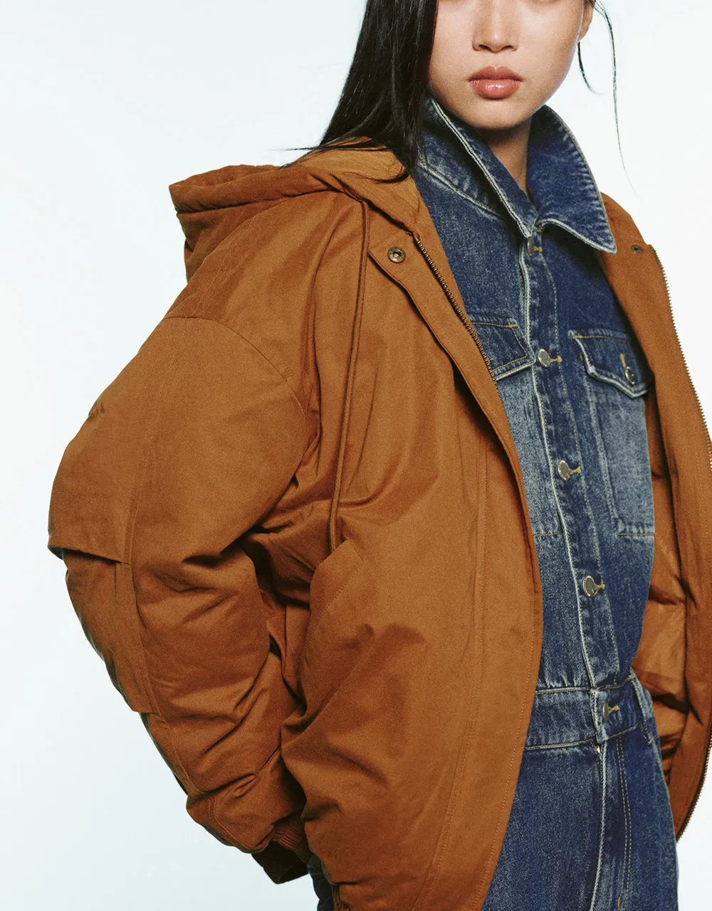 Zipper Front Loose Padded Coat sold by Urban Revivo product image thumbnail 3