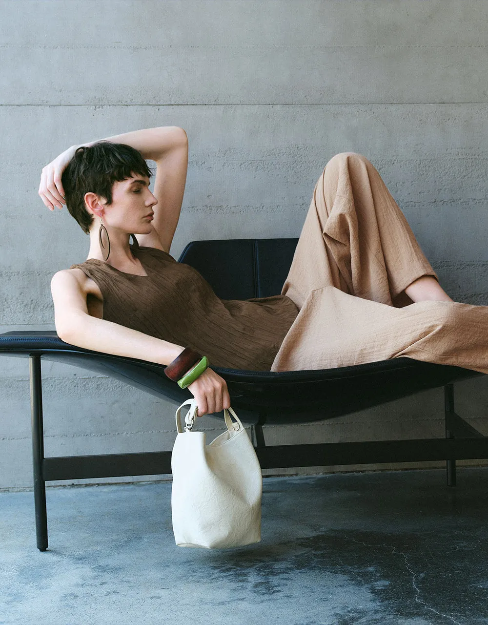 Sleeveless Shirred V Neck Blouse sold by Urban Revivo product image thumbnail 3