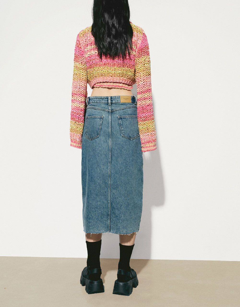 Midi Balloon Denim Skirt sold by Urban Revivo product image thumbnail 5