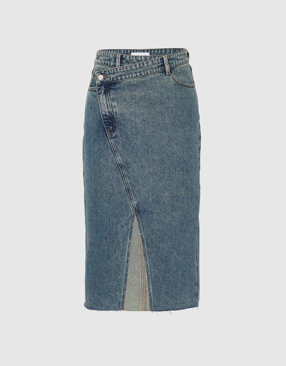 Midi Balloon Denim Skirt sold by Urban Revivo