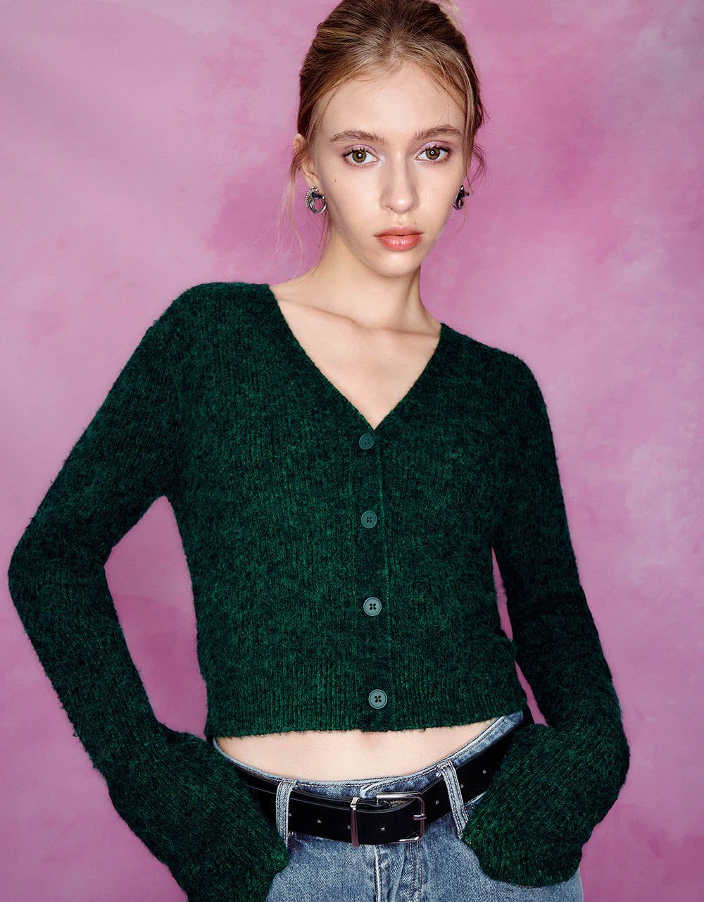 V-Neck Knitted Cardigan sold by Urban Revivo product image thumbnail 5