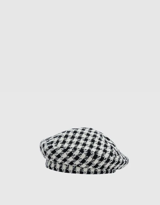 Plaid Tweed Beret sold by Urban Revivo
