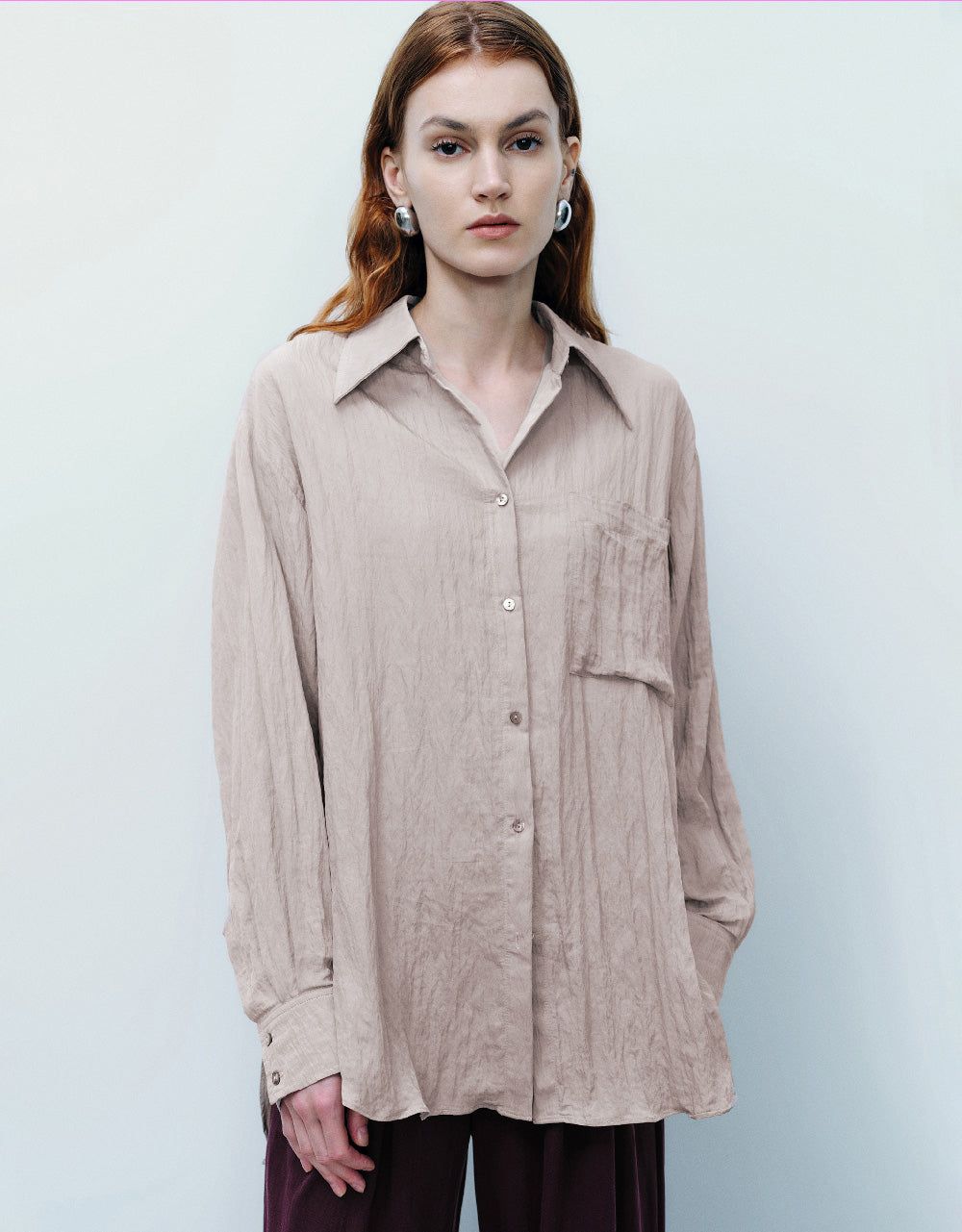 Shirred Button Up Shirt sold by Urban Revivo