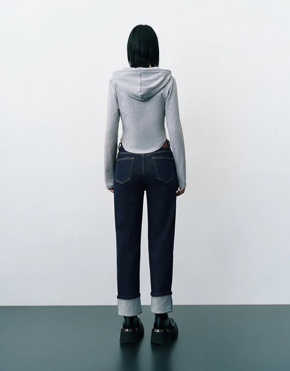 Zipper Front Hooded Knitted Jacket sold by Urban Revivo product image thumbnail 5