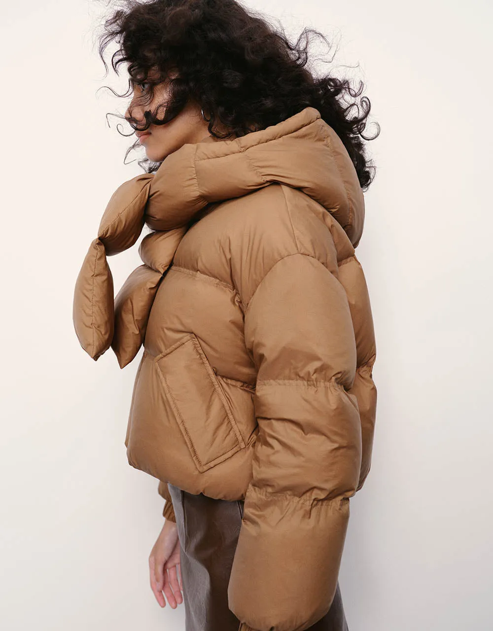 Straight Hooded Down Jacket sold by Urban Revivo product image thumbnail 2