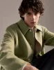 Drop Shoulder Sleeve Woolen Jacket sold by Urban Revivo