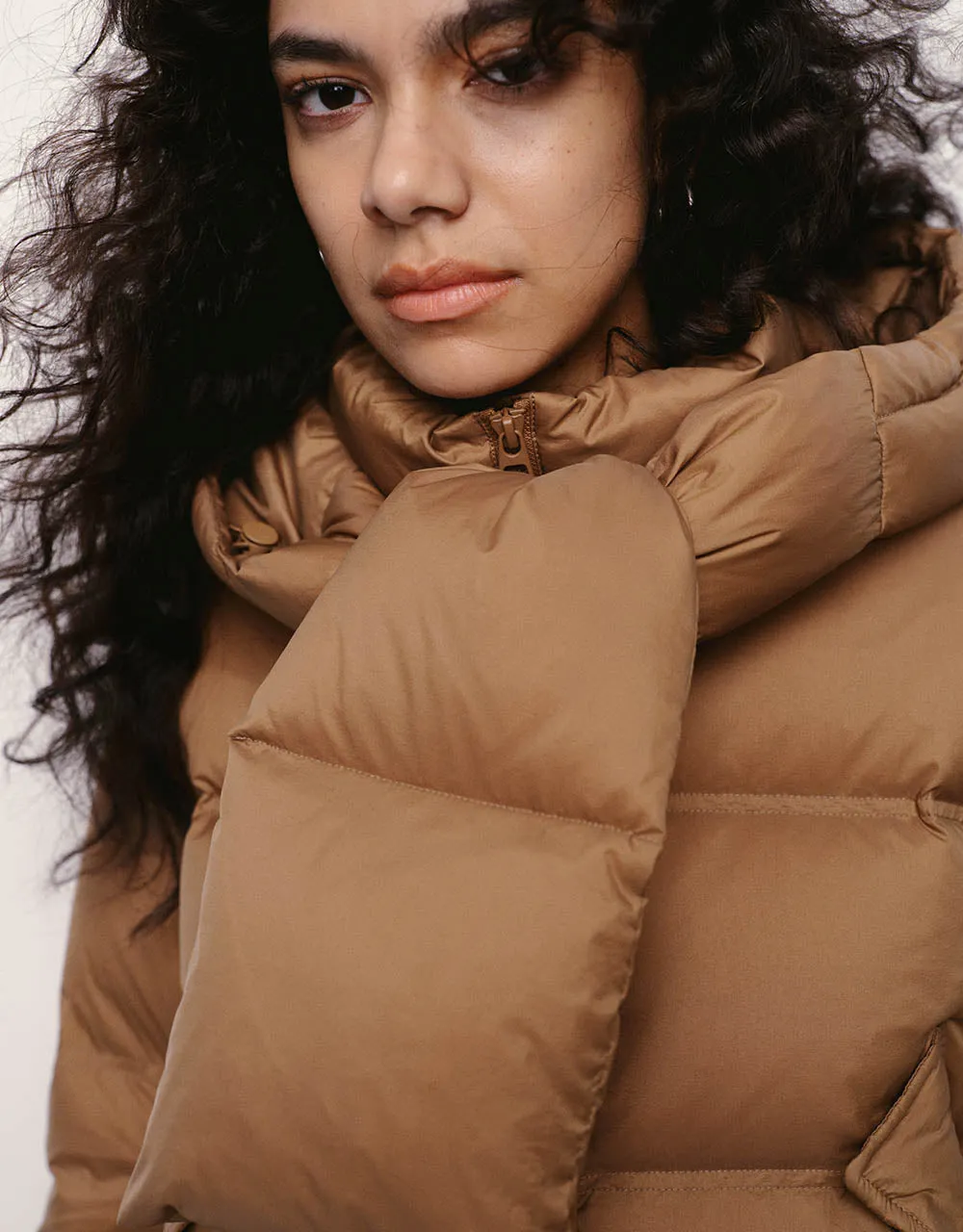 Straight Hooded Down Jacket sold by Urban Revivo product image thumbnail 4