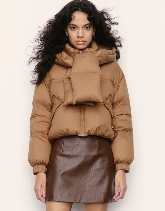 Straight Hooded Down Jacket sold by Urban Revivo