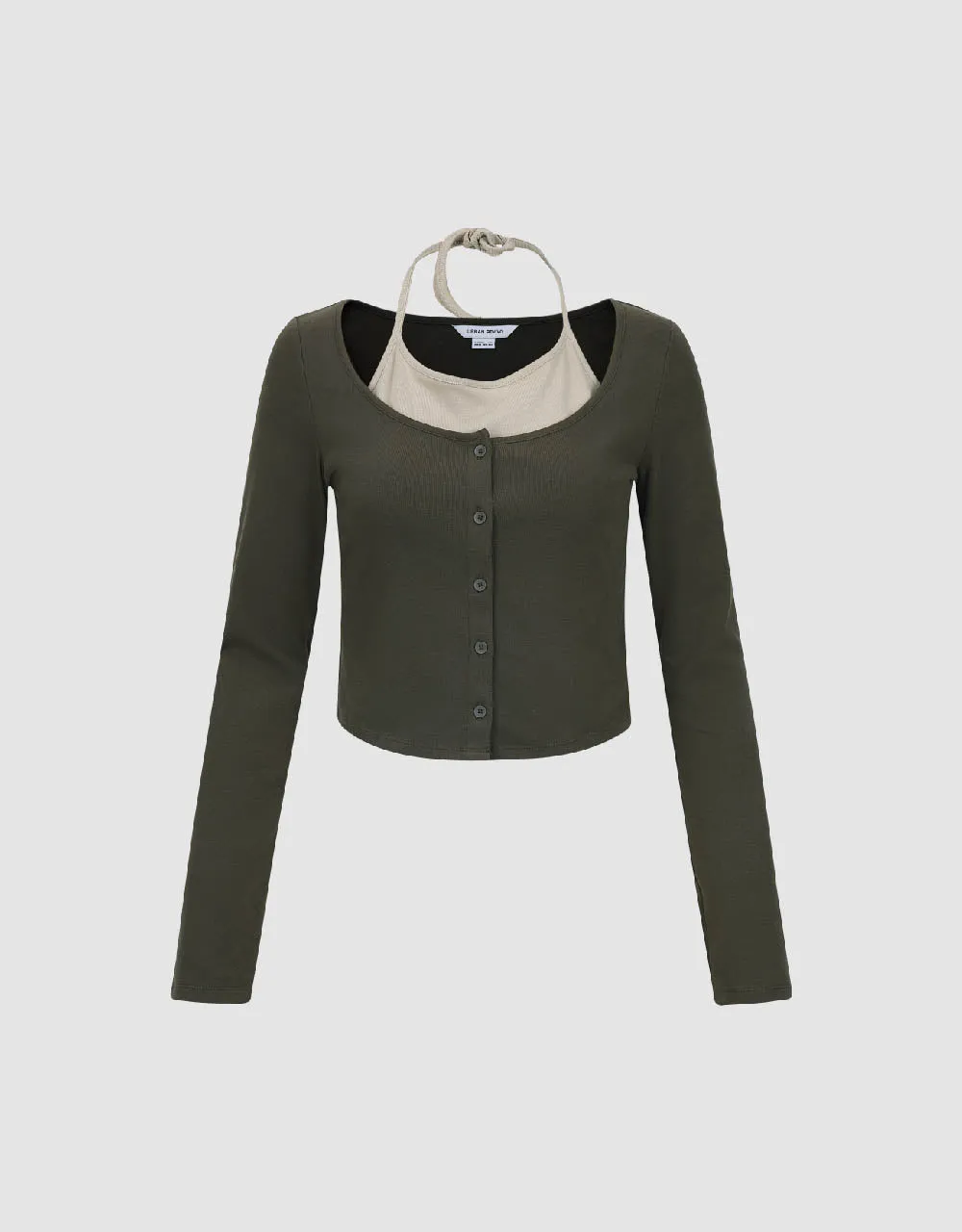 Halter Neck 2 In 1 Skinny T-Shirt sold by Urban Revivo product image thumbnail 2