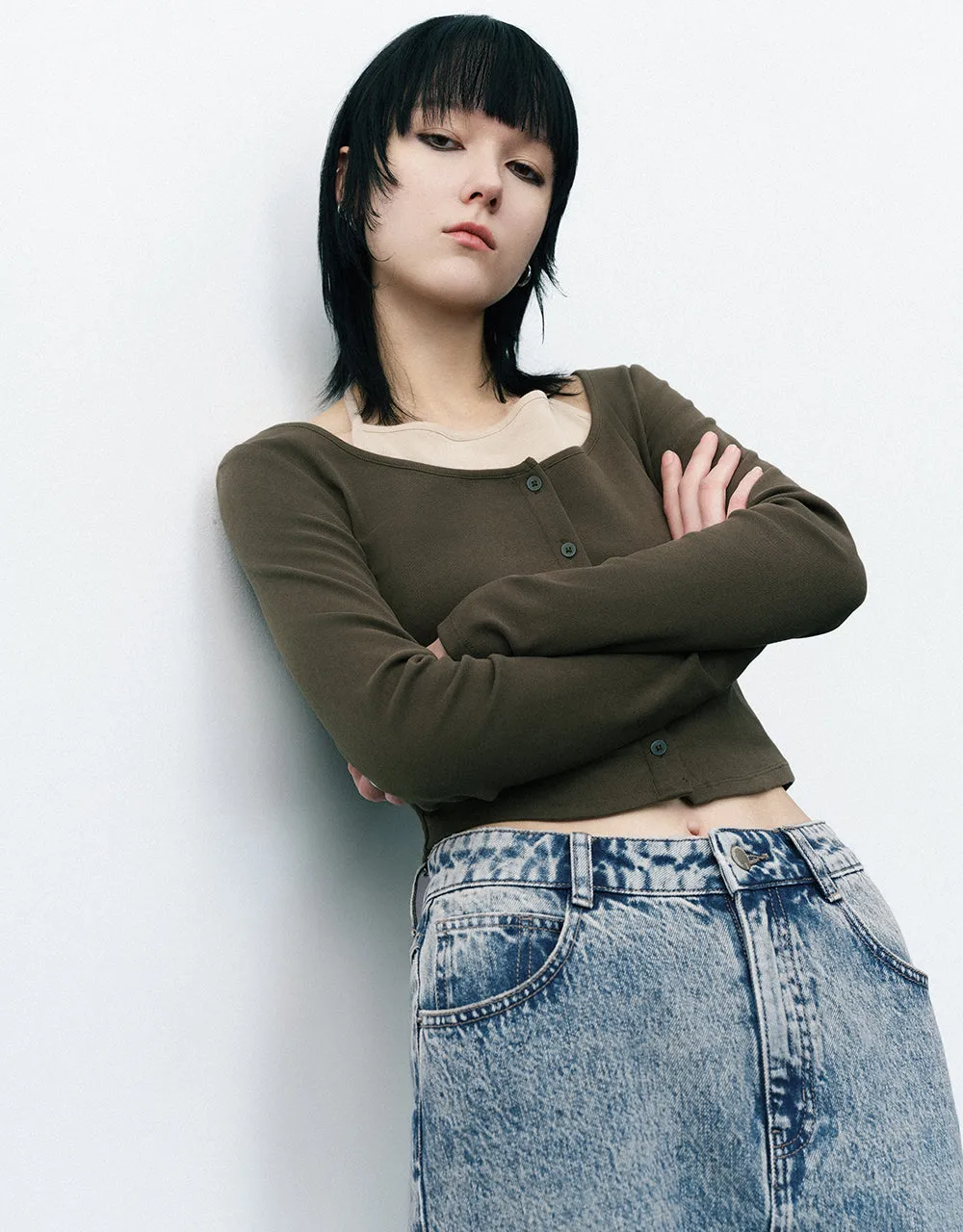 Halter Neck 2 In 1 Skinny T-Shirt sold by Urban Revivo product image thumbnail 3