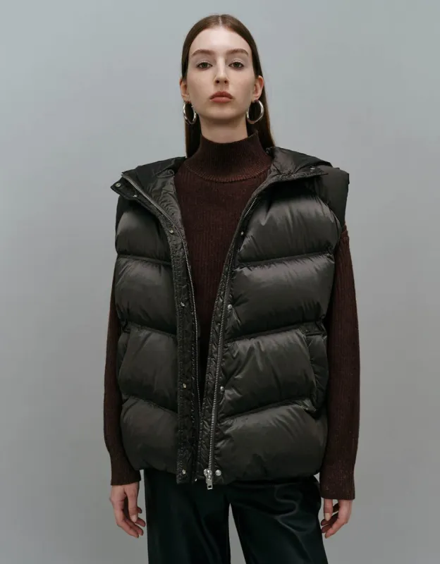 Stand Collar Puffer Vest sold by Urban Revivo